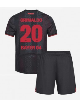 Billige Bayer Leverkusen Alejandro Grimaldo #20 Hjemmedraktsett Barn 2025-26 Kortermet (+ Korte bukser)